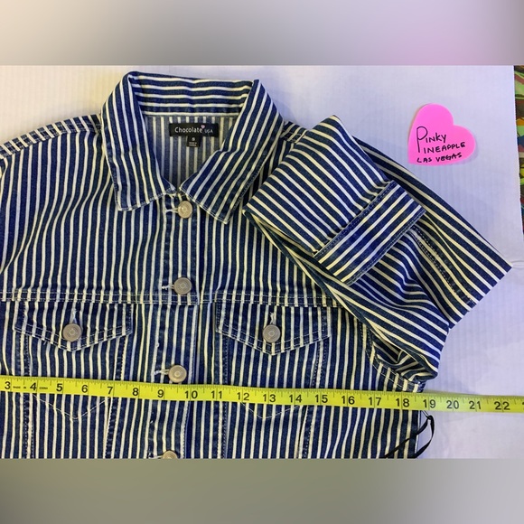 SOLD - Striped jeans jacket - Picture 3 of 6
